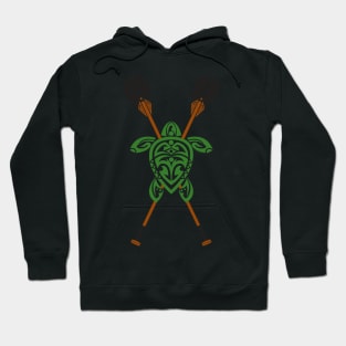 Green Tribal Turtle 2 Stand-Up / Grand Cayman Hoodie